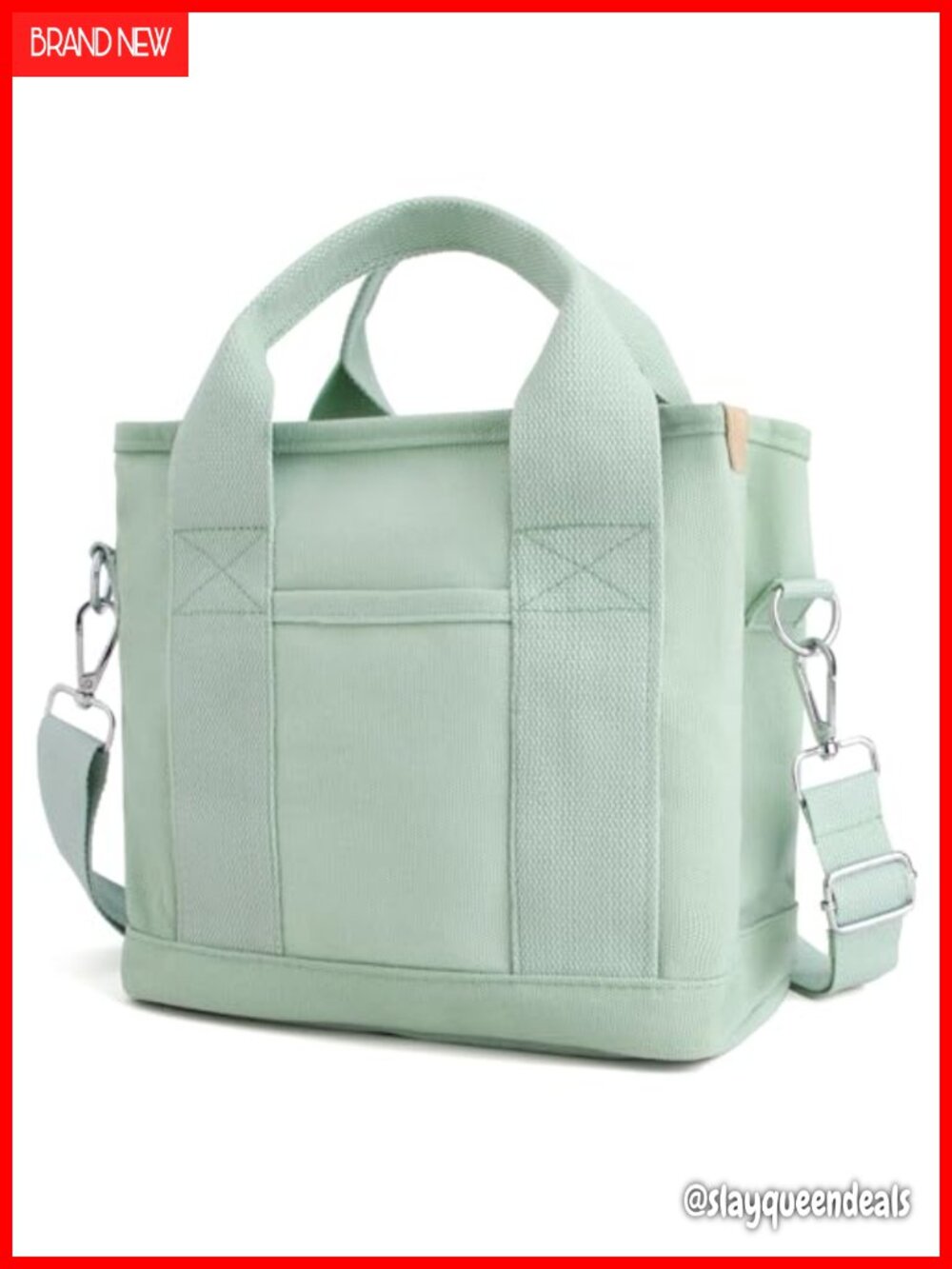 Small Canvas Tote Bag with Zipper Crossbody Mini Hobo